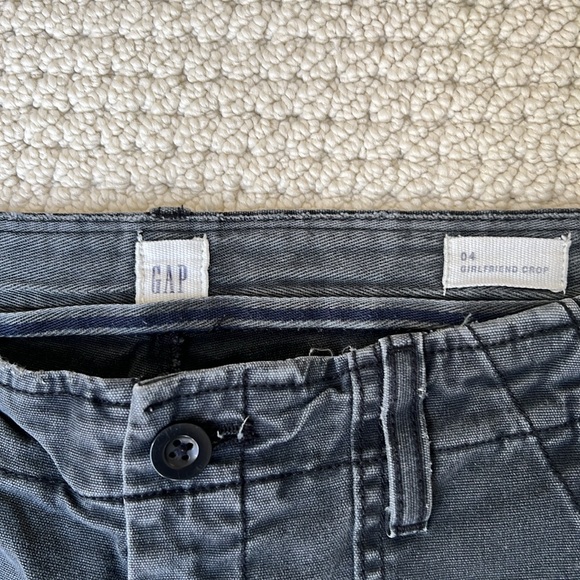 Gap girlfriend crop canvas pants size 4 - Picture 2 of 7